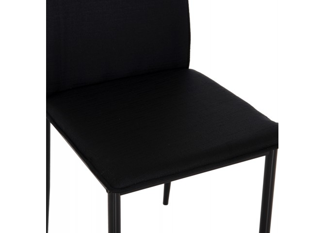 ΚΑΡΕΚΛΑ ΤΡΑΠΕΖΑΡΙΑΣ PERKY HM18347.02 ΜΑΥΡΟ ΥΦΑΣΜΑ & ΜΕΤΑΛΛΙΚΑ ΠΟΔΙΑ 42x58x89,5Υεκ
