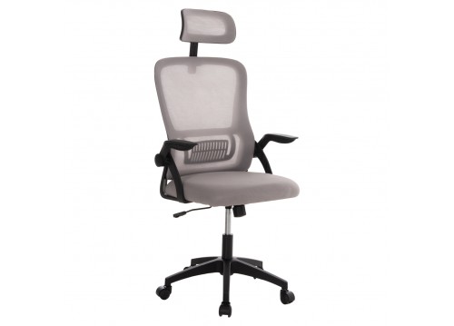 ΚΑΡΕΚΛΑ ΓΡΑΦΕΙΟΥ BLAZER HM1205.05 ΓΚΡΙ MESH-ΜΑΥΡΟΣ ΣΚΕΛΕΤΟΣ NYLON 60,5x47x85,5Υεκ.