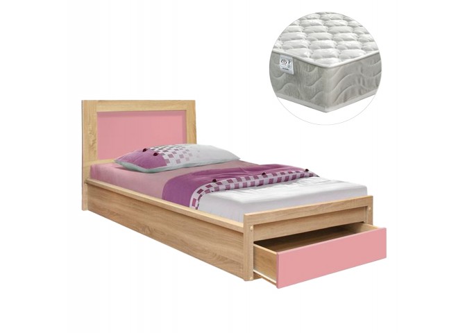 ΚΡΕΒΑΤΙ ΠΑΙΔΙΚΟ ΜΕ ΣΥΡΤΑΡΙ PLAYROOM HM21326.01 ΜΕΛΑΜΙΝΗ SONAMA/ΡΟΖ--ΜΕ ΣΤΡΩΜΑ 90x190εκ