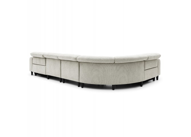 ΓΩΝΙΑΚΟΣ ΚΑΝΑΠΕΣ ΜΕ RECLINE ORACLE HM3290.02 ΜΠΕΖ ΥΦΑΣΜΑ 293x293x98Υεκ.