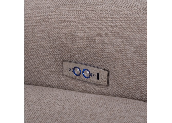 ΓΩΝΙΑΚΟΣ ΚΑΝΑΠΕΣ ΜΕ RECLINE ORACLE HM3290.02 ΜΠΕΖ ΥΦΑΣΜΑ 293x293x98Υεκ.