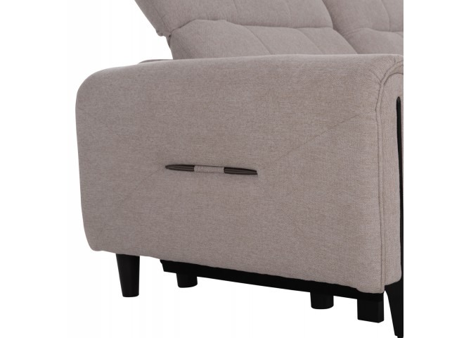 ΓΩΝΙΑΚΟΣ ΚΑΝΑΠΕΣ ΜΕ RECLINE ORACLE HM3290.02 ΜΠΕΖ ΥΦΑΣΜΑ 293x293x98Υεκ.