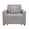 ΠΟΛΥΘΡΟΝΑ-ΚΡΕΒΑΤΙ MERO HM3306.03 ΜΠΕΖ ΥΦΑΣΜΑ 98x85x88Υεκ.