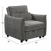 ΠΟΛΥΘΡΟΝΑ-ΚΡΕΒΑΤΙ ORYN HM3307.01 ΓΚΡΙ ΥΦΑΣΜΑ 89x85x84Υεκ.