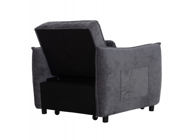 ΠΟΛΥΘΡΟΝΑ-ΚΡΕΒΑΤΙ ORYN HM3307.01 ΓΚΡΙ ΥΦΑΣΜΑ 89x85x84Υεκ.