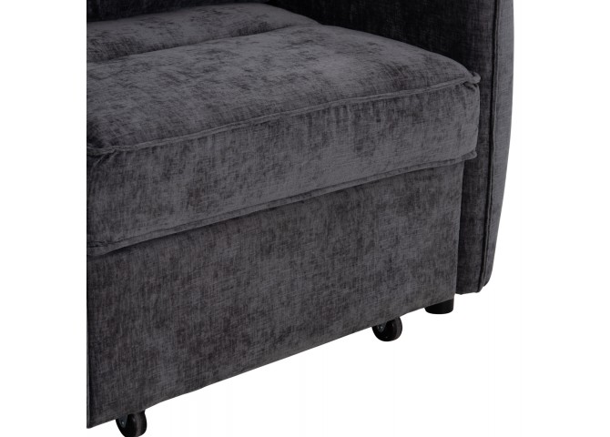 ΠΟΛΥΘΡΟΝΑ-ΚΡΕΒΑΤΙ ORYN HM3307.01 ΓΚΡΙ ΥΦΑΣΜΑ 89x85x84Υεκ.