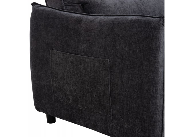 ΠΟΛΥΘΡΟΝΑ-ΚΡΕΒΑΤΙ ORYN HM3307.01 ΓΚΡΙ ΥΦΑΣΜΑ 89x85x84Υεκ.