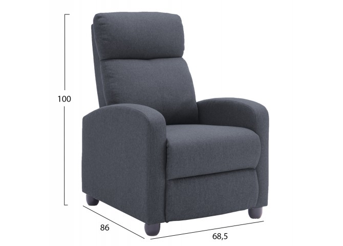 ΠΟΛΥΘΡΟΝΑ ΣΑΛΟΝΙΟΥ RELAX DROSEN HM3299.01 ΓΚΡΙ ΥΦΑΣΜΑ 68,5x86x100Υεκ