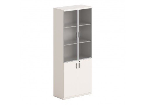 ΒΙΒΛΙΟΘΗΚΗ NEWLINE HM18281 ΜΕΛΑΜΙΝΗ ΛΕΥΚΗ & ΚΑΦΕ--ΓΥΑΛΙ 80x40x200Υεκ.