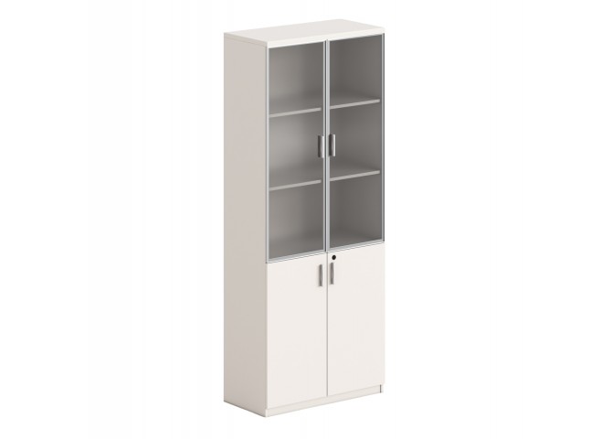 ΒΙΒΛΙΟΘΗΚΗ NEWLINE HM18281 ΜΕΛΑΜΙΝΗ ΛΕΥΚΗ & ΚΑΦΕ--ΓΥΑΛΙ 80x40x200Υεκ.
