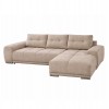 ΚΑΝΑΠΕΣ ΚΡΕΒΑΤΙ ΔΕΞΙΑ ΓΩΝΙΑ COMFYRA HM3336.03R ΜΠΕΖ ΥΦΑΣΜΑ 270x181x75Υεκ