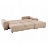 ΚΑΝΑΠΕΣ ΚΡΕΒΑΤΙ ΔΕΞΙΑ ΓΩΝΙΑ COMFYRA HM3336.03R ΜΠΕΖ ΥΦΑΣΜΑ 270x181x75Υεκ