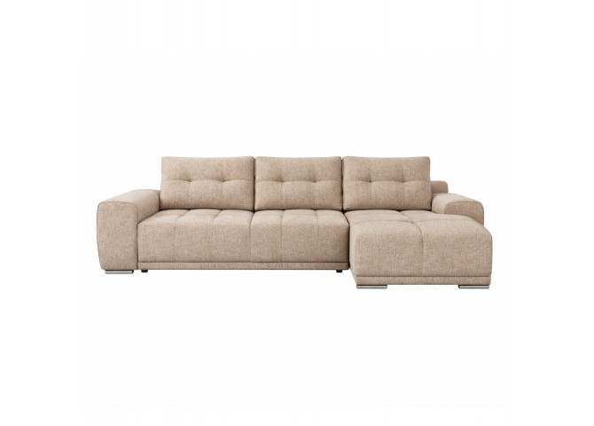 ΚΑΝΑΠΕΣ ΚΡΕΒΑΤΙ ΔΕΞΙΑ ΓΩΝΙΑ COMFYRA HM3336.03R ΜΠΕΖ ΥΦΑΣΜΑ 270x181x75Υεκ