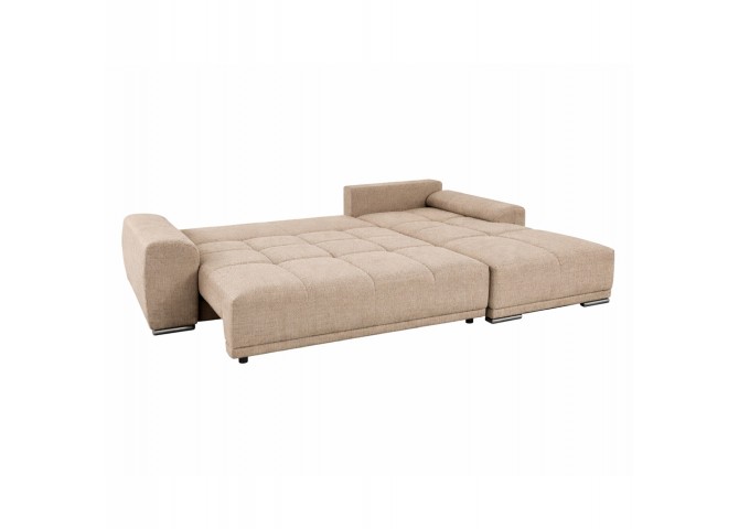 ΚΑΝΑΠΕΣ ΚΡΕΒΑΤΙ ΔΕΞΙΑ ΓΩΝΙΑ COMFYRA HM3336.03R ΜΠΕΖ ΥΦΑΣΜΑ 270x181x75Υεκ