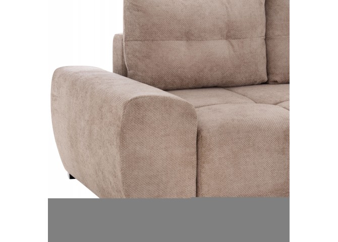 ΚΑΝΑΠΕΣ ΚΡΕΒΑΤΙ ΔΕΞΙΑ ΓΩΝΙΑ COMFYRA HM3336.03R ΜΠΕΖ ΥΦΑΣΜΑ 270x181x75Υεκ