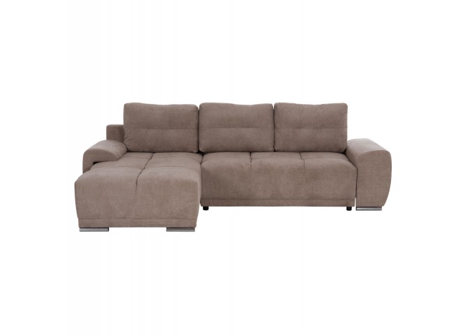 ΚΑΝΑΠΕΣ ΚΡΕΒΑΤΙ ΑΡΙΣΤΕΡΗ ΓΩΝΙΑ COMFYRA HM3336.03L ΜΠΕΖ ΥΦΑΣΜΑ 268x180x83Υεκ