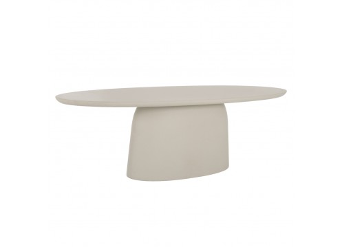 ΤΡΑΠΕΖΙ ΣΑΛΟΝΙΟΥ ΟΒΑΛ BRECCAN HM6594.02 ΜΠΕΖ FIBER CEMENT 130x70x40Υεκ