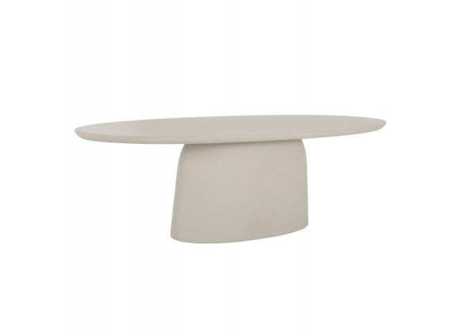 ΤΡΑΠΕΖΙ ΣΑΛΟΝΙΟΥ ΟΒΑΛ BRECCAN HM6594.02 ΜΠΕΖ FIBER CEMENT 130x70x40Υεκ