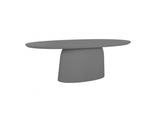 ΤΡΑΠΕΖΙ ΣΑΛΟΝΙΟΥ ΟΒΑΛ BRECCAN HM6594.01 ΓΚΡΙ FIBER CEMENT 130x70x40Υεκ