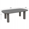 ΤΡΑΠΕΖΙ ΤΡΑΠΕΖΑΡΙΑΣ KIORA HM6597.01 ΓΚΡΙ FIBER CEMENT 200x100x75Υεκ