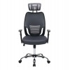 ΚΑΡΕΚΛΑ ΓΡΑΦΕΙΟΥ BRIEF HM1206.02 ΓΚΡΙ MESH--ΒΑΣΗ ΧΡΩΜΙΟΥ 63x64x122Υεκ.