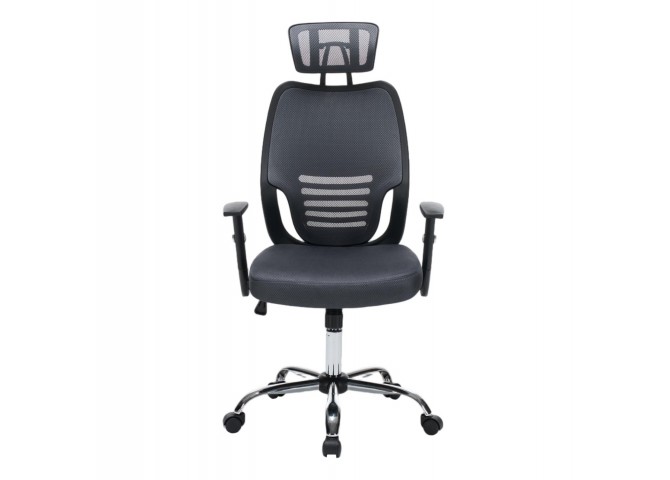ΚΑΡΕΚΛΑ ΓΡΑΦΕΙΟΥ BRIEF HM1206.02 ΓΚΡΙ MESH--ΒΑΣΗ ΧΡΩΜΙΟΥ 63x64x122Υεκ.