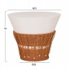 ΤΡΑΠΕΖΙ ΣΑΛΟΝΙΟΥ PERRAL HM18164.02L FIBER CEMENT ΛΕΥΚΟ-ΦΥΣΙΚΟ RATTAN--Φ55x45Υεκ