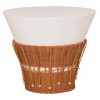 ΤΡΑΠΕΖΙ ΣΑΛΟΝΙΟΥ PERRAL HM18164.02L FIBER CEMENT ΛΕΥΚΟ-ΦΥΣΙΚΟ RATTAN--Φ55x45Υεκ