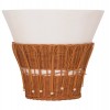 ΤΡΑΠΕΖΙ ΣΑΛΟΝΙΟΥ PERRAL HM18164.02L FIBER CEMENT ΛΕΥΚΟ-ΦΥΣΙΚΟ RATTAN--Φ55x45Υεκ