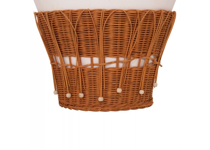 ΤΡΑΠΕΖΙ ΣΑΛΟΝΙΟΥ PERRAL HM18164.02L FIBER CEMENT ΛΕΥΚΟ-ΦΥΣΙΚΟ RATTAN--Φ55x45Υεκ