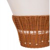 ΤΡΑΠΕΖΙ ΣΑΛΟΝΙΟΥ PERRAL HM18164.02L FIBER CEMENT ΛΕΥΚΟ-ΦΥΣΙΚΟ RATTAN--Φ55x45Υεκ