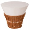ΤΡΑΠΕΖΙ ΣΑΛΟΝΙΟΥ PERRAL HM18164.02L FIBER CEMENT ΛΕΥΚΟ-ΦΥΣΙΚΟ RATTAN--Φ55x45Υεκ
