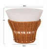 ΤΡΑΠΕΖΙ ΒΟΗΘΗΤΙΚΟ PERRAL HM18164.02S FIBER CEMENT ΛΕΥΚΟ-ΦΥΣΙΚΟ RATTAN--Φ42x36Υεκ