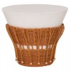ΤΡΑΠΕΖΙ ΒΟΗΘΗΤΙΚΟ PERRAL HM18164.02S FIBER CEMENT ΛΕΥΚΟ-ΦΥΣΙΚΟ RATTAN--Φ42x36Υεκ
