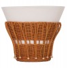 ΤΡΑΠΕΖΙ ΒΟΗΘΗΤΙΚΟ PERRAL HM18164.02S FIBER CEMENT ΛΕΥΚΟ-ΦΥΣΙΚΟ RATTAN--Φ42x36Υεκ
