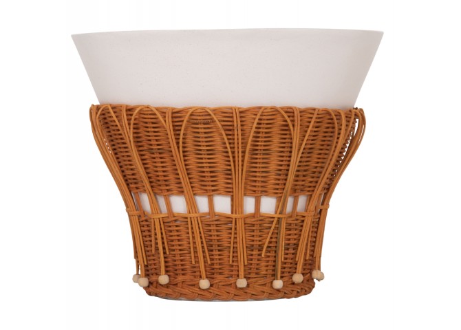 ΤΡΑΠΕΖΙ ΒΟΗΘΗΤΙΚΟ PERRAL HM18164.02S FIBER CEMENT ΛΕΥΚΟ-ΦΥΣΙΚΟ RATTAN--Φ42x36Υεκ