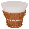 ΤΡΑΠΕΖΙ ΒΟΗΘΗΤΙΚΟ PERRAL HM18164.02S FIBER CEMENT ΛΕΥΚΟ-ΦΥΣΙΚΟ RATTAN--Φ42x36Υεκ