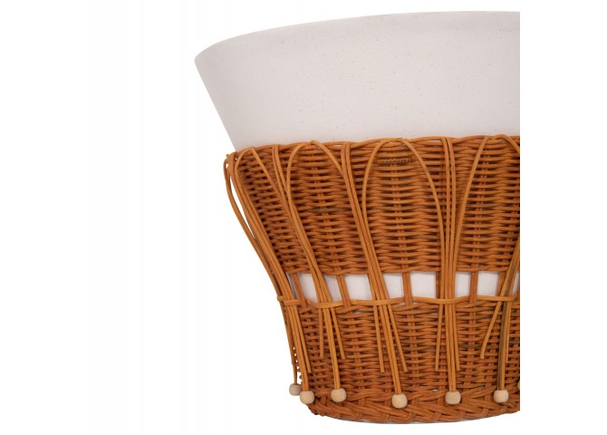 ΤΡΑΠΕΖΙ ΒΟΗΘΗΤΙΚΟ PERRAL HM18164.02S FIBER CEMENT ΛΕΥΚΟ-ΦΥΣΙΚΟ RATTAN--Φ42x36Υεκ