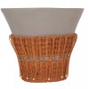 ΤΡΑΠΕΖΙ ΣΑΛΟΝΙΟΥ PERRAL HM18164.03L FIBER CEMENT ΓΚΡΙ-ΦΥΣΙΚΟ RATTAN--Φ55x45Υεκ