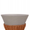 ΤΡΑΠΕΖΙ ΣΑΛΟΝΙΟΥ PERRAL HM18164.03L FIBER CEMENT ΓΚΡΙ-ΦΥΣΙΚΟ RATTAN--Φ55x45Υεκ