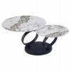 ΤΡΑΠΕΖΙ ΣΑΛΟΝΙΟΥ ΔΙΠΛΟ NUBISA HM18364.01 ΜΕΤΑΛΛΟ--SINTERED STONE PANDORA Φ80Χ44Υεκ