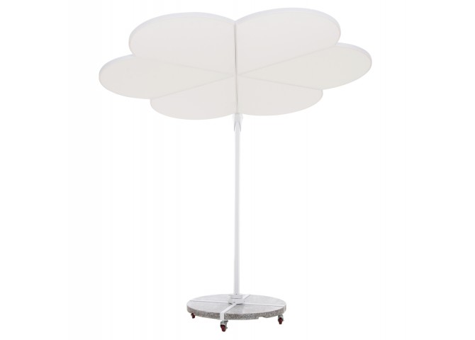 ΟΜΠΡΕΛΑ ΜΕ ΒΑΣΗ ΣΕΙΡΑ CANNOPY (flower) HM21286.02 ΑΛΟΥΜΙΝΙΟ-ΓΡΑΝΙΤΗΣ-ΛΕΥΚΟ 2,38x2,2μ