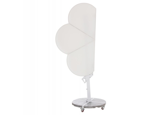 ΟΜΠΡΕΛΑ ΜΕ ΒΑΣΗ ΣΕΙΡΑ CANNOPY (flower) HM21286.02 ΑΛΟΥΜΙΝΙΟ-ΓΡΑΝΙΤΗΣ-ΛΕΥΚΟ 2,38x2,2μ