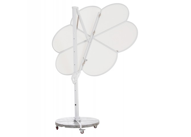 ΟΜΠΡΕΛΑ ΜΕ ΒΑΣΗ ΣΕΙΡΑ CANNOPY (flower) HM21286.02 ΑΛΟΥΜΙΝΙΟ-ΓΡΑΝΙΤΗΣ-ΛΕΥΚΟ 2,38x2,2μ