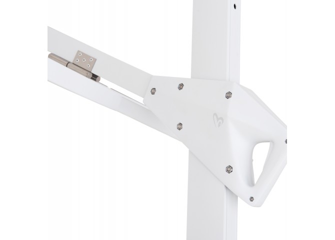 ΟΜΠΡΕΛΑ ΜΕ ΒΑΣΗ ΣΕΙΡΑ CANNOPY (flower) HM21286.02 ΑΛΟΥΜΙΝΙΟ-ΓΡΑΝΙΤΗΣ-ΛΕΥΚΟ 2,38x2,2μ