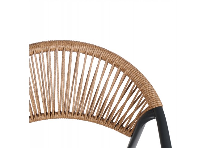 ΠΟΛΥΘΡΟΝΑ HOMAN HM6430.01 ΓΚΡΙ ΜΕΤΑΛΛΟ & TEXTILENE--ΜΠΕΖ P.E.RATTAN 53,5x62x75Υεκ