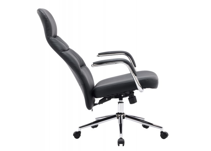 ΚΑΡΕΚΛΑ ΓΡΑΦΕΙΟΥ TEETER HM18355.01 ΜΑΥΡΟ PU ΔΕΡΜΑ--ΒΑΣΗ ΧΡΩΜΙΟΥ 67x66x121Υεκ