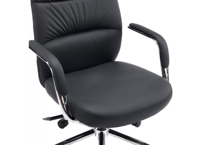 ΚΑΡΕΚΛΑ ΓΡΑΦΕΙΟΥ TEETER HM18355.01 ΜΑΥΡΟ PU ΔΕΡΜΑ--ΒΑΣΗ ΧΡΩΜΙΟΥ 67x66x121Υεκ