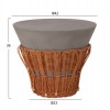 ΤΡΑΠΕΖΙ ΒΟΗΘΗΤΙΚΟ PERRAL HM18164.03S FIBER CEMENT ΓΚΡΙ-ΦΥΣΙΚΟ RATTAN--Φ42x36Υεκ