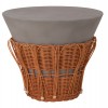 ΤΡΑΠΕΖΙ ΒΟΗΘΗΤΙΚΟ PERRAL HM18164.03S FIBER CEMENT ΓΚΡΙ-ΦΥΣΙΚΟ RATTAN--Φ42x36Υεκ